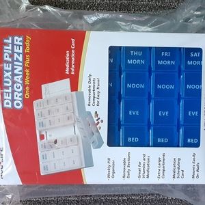 ACU-LIFE Deluxe Pill Organizer One Week Plus Today 1 each, pack of 3(New)